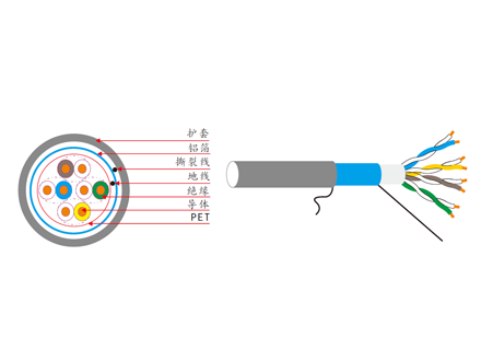 超五類(lèi)四對(duì)單屏蔽電纜